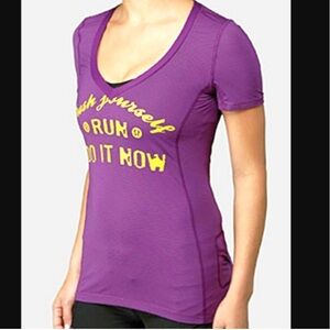 Lululemon Athletica Run Do It Now Purple Short Sleeve Tee size 6